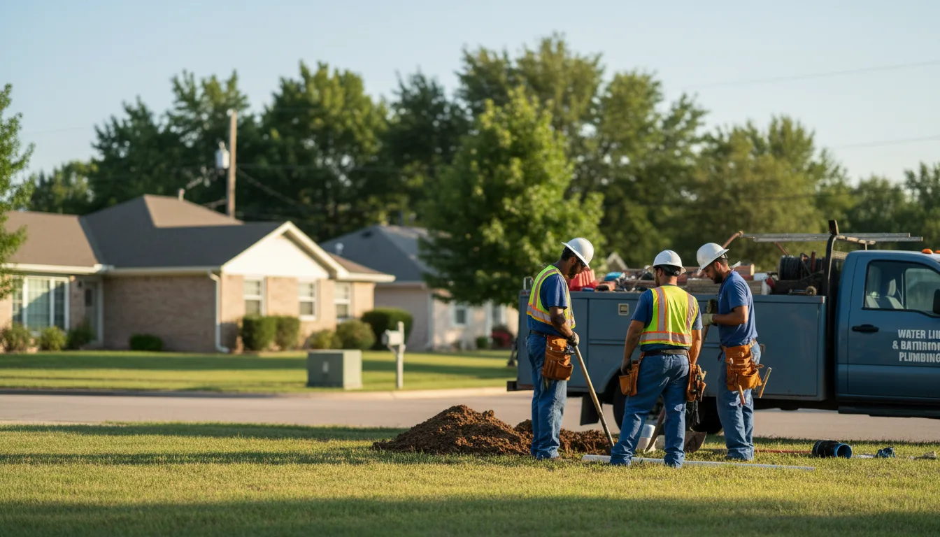 Residential water line and bathroom plumbing service in Bowman, ND